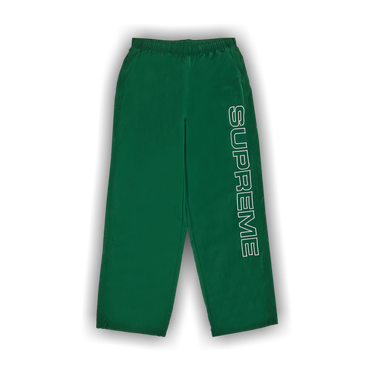 Buy Supreme Spellout Embroidered Track Pant 'Dark Green