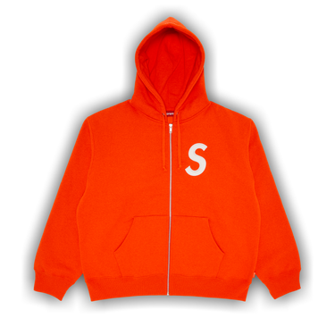 Buy Supreme S Logo Zip Up Hooded Sweatshirt 'Bright Orange Buy Supreme S Logo Zip Up Hooded Sweatshirt 'Bright Orange