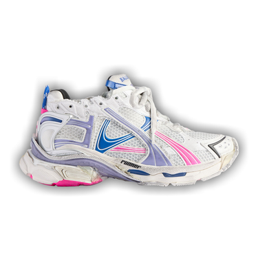 関税込【BALENCIAGA】Runnerスニーカー White/Lilac/Neon pink Buy Balenciaga Wmns Runner Sneaker 'Worn-Out - White Lilac
