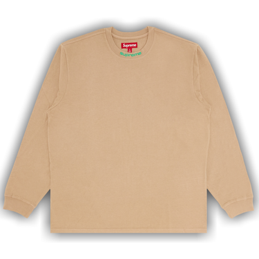 Buy Supreme Embroidered Collar Long-Sleeve Top 'Tan' - FW24KN65