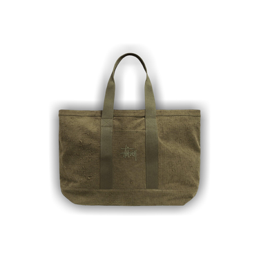 Buy Stussy Needle Punch Tote Bag 'Olive' - 134266 OLIV | GOAT