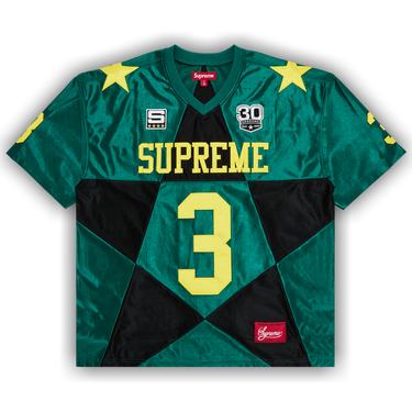 【SUPREME】STAR FOOTBALL JERSEY BLACK - 24FW Supreme Star Football Jersey (FW24) - $118