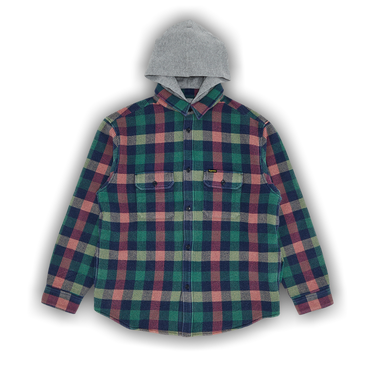 Supreme Waffle Plaid Hooded Shirt Multicolor Men's - FW24 - US