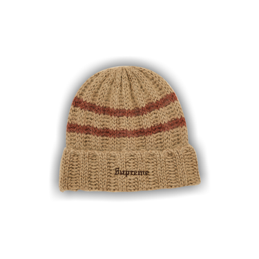 通販サイト一覧 Stripe Brushed Supreme Buy Beanie CAMEL FW24BN18 - 'Camel' 帽子