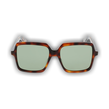 Saint Laurent SL174 002 Sunglasses Havana Square Frame, Green Lenses Saint Laurent - SL 174 (002) – Good See Co main image 4