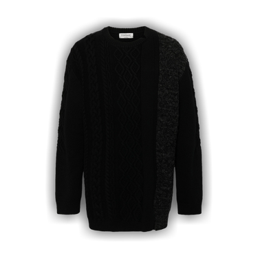 トップス Yohji Yamamoto Wool Black Knit Buy Yohji Yamamoto Pour Homme Round Neck Sweater 'Charcoal