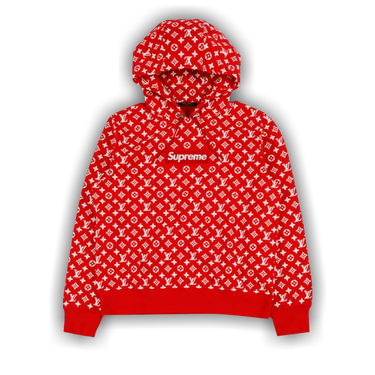 Buy Louis Vuitton x Supreme Box Logo Hooded Sweatshirt 'Red