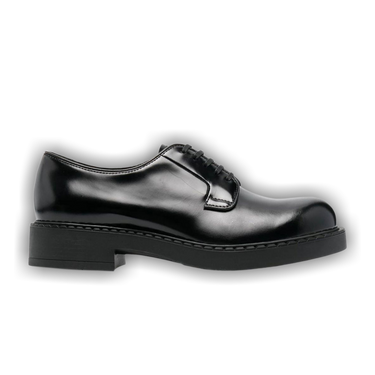 PRADA セール★ UJN812 Prada Brushed leather lace-up shoes for Men - Black in KSA