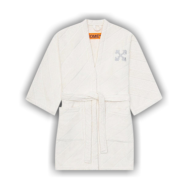 Off-White Arrow Leave Logo Bathrobeバスローブ Buy Off-White Arrow Leaves Bathrobe 'Coconut White