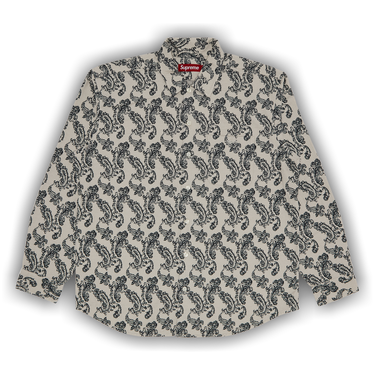 トップス supreme Floral Flannel Shirt White M Buy Supreme Paisley Flannel Shirt 'White' - FW24S43 WHITE | GOAT