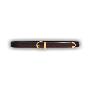 Buy Khaite Bambi Skinny Leather Belt 'Dark Brown' - 10010