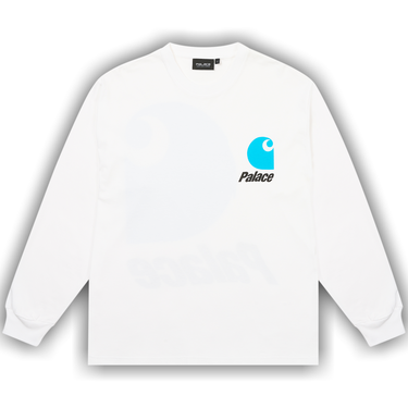 【Palace x Carhartt WIP】 Logo Longsleeve White PALACE x Carhartt WIP Logo Longsleeve Black Plant White