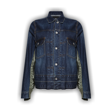 【Sacai】Denim x Nylon Twill Jacket (SCW-207) Buy Sacai Denim x Nylon Twill Jacket 'Blue' - SCW 207 401 | GOAT