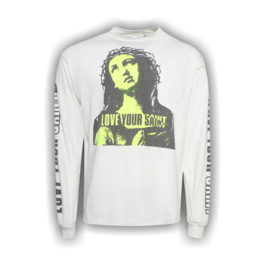 【国内発・すぐ届く】SAINT Mxxxxxx/LS TEE/LOVE UR SAINT/WHITE Buy SAINT Mxxxxxx Love Ur Saint Long-Sleeve Tee 'White' - SM