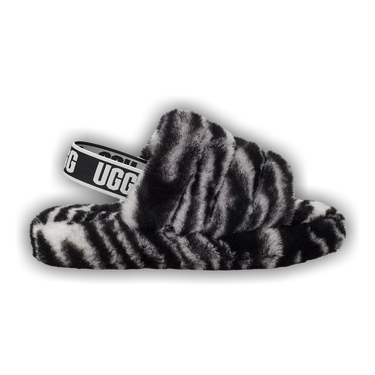 Buy UGG Fluff Yeah Slide Kids 'Zebra' - 1116156K BWHT | GOAT CA