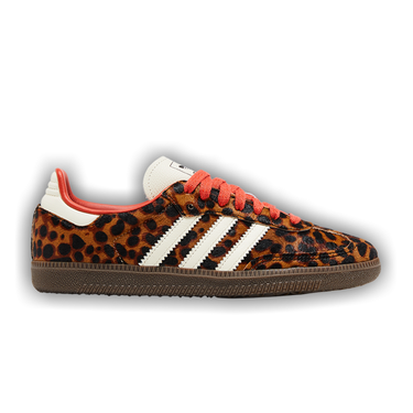 adidas gazelle silver green womens WOMENS ADIDAS SAMBA OG LEOPARD PRINT (SEMI SCREAMING GREEN / CORE BLAC main image 1