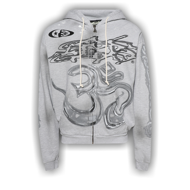 HELLSTAR Yoga ジップ パーカー グレー○関送無料○ Buy Hellstar Yoga Zip-Up Hoodie 'Grey' - HSCXHOO02 GREY | GOAT