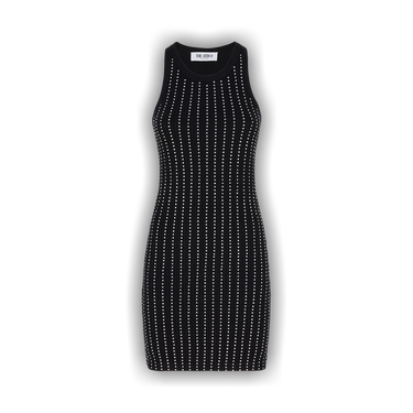 ワンピースその他 THE ATTICO Women Dresses 250WCW00206 100 BLACK Buy The Attico Sleeveless Crystal Midi Dress 'Black