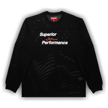 Buy Supreme Arabic Mesh Long-Sleeve Top 'Black' - SS25KN16 Buy Supreme Arabic Mesh Long-Sleeve Top 'Black' - SS25KN16