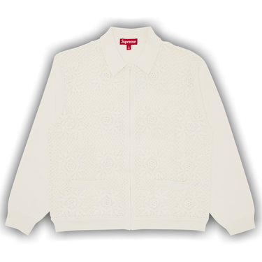 Buy Supreme Crochet Zip Up Cardigan 'White' - SS25SK2 WHITE