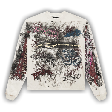Buy Hellstar Graffiti Long-Sleeve 'White' - HS11LS03 WHIT | GOAT