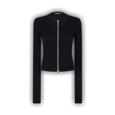 トップス Ann Demeulemeester food cardigan black Buy Ann Demeulemeester Terna Cropped Zipped Cardigan 'Black