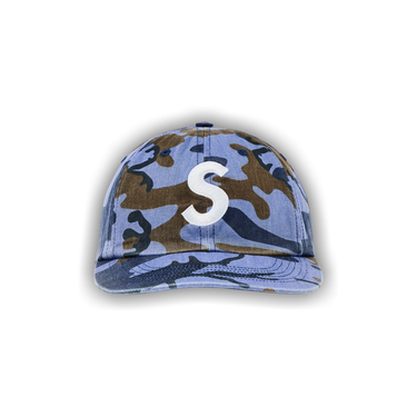 Buy Supreme Pigment Coated S Logo 6-Panel 'Blue Camo