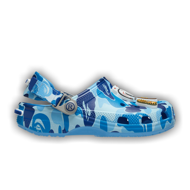 Buy BAPE x Crocs Classic Clog Kids 'ABC Camo - Blue' - 210285 4TB