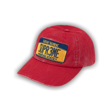 Buy Supreme License Plate 6-Panel 'Red' - SS25H63 RED | GOAT