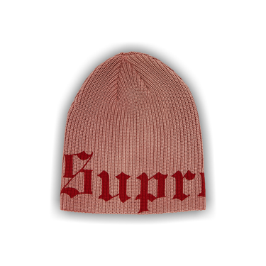 Buy Supreme Old English Printed Beanie 'Pale Red' - SS25BN13 PALE