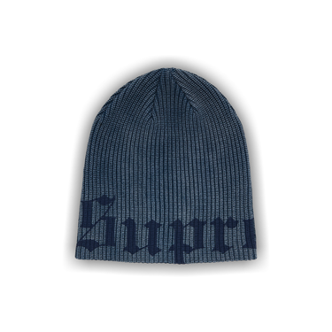 Buy Supreme Old English Printed Beanie 'Slate' - SS25BN13