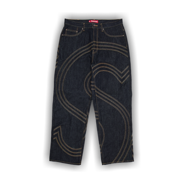Buy Supreme S Logo Rigid Baggy Jean 'Rigid Indigo' - SS25P44 RIGID