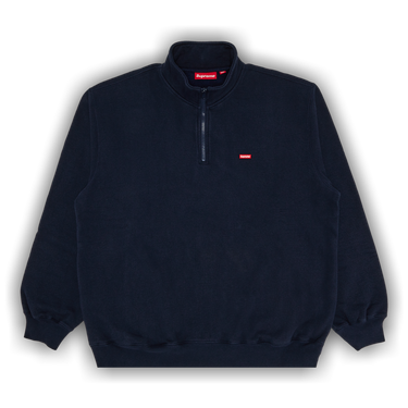 Buy Supreme Small Box Half Zip Pullover 'Navy' - SS25SW6 NAVY | GOAT