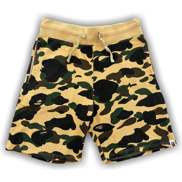 Buy BAPE 1st Camo Sweat Shorts 'Yellow' - 00039 1SS1805B1CSSY YELL