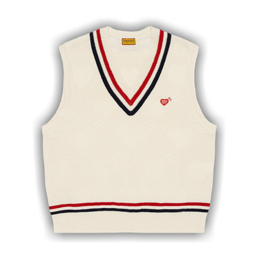 トップス HUMAN MADE 24SS KNIT VEST WHITE L HUMAN MADE 24SS KNIT VEST WHITE L 新品 トップス