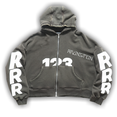 RRR123 CVA ZIP HOODIE USO-123 ジップアップパーカー 黒/送料込 RRR123(トリプルアール)｜USO-123 CVA ZIP HOODIE(USO 123 CVA