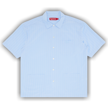Buy Supreme Stripe Short-Sleeve Pajama Shirt 'Light Blue