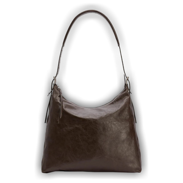 LEMAIRE BELTED HOBO BAG ダークブラウン ルメール Belted Hobo Bag — Dark Brown – La Garçonne