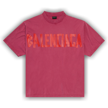 Buy Balenciaga Tape Type T-Shirt 'Raspberry' - 764235 TSVK1
