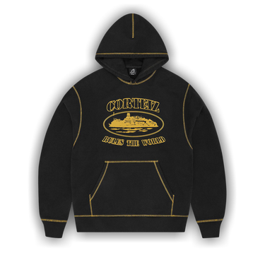 Buy Corteiz Alcatraz Contrast Hoodie 'Black/Yellow