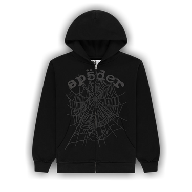 spider OG WEB HOODIE ブラックパーカー BLACK OG WEB HOODIE | SP5DER | KING SPIDER
