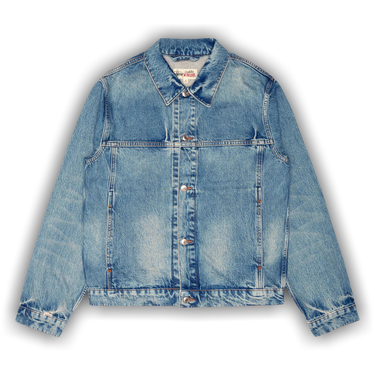 Buy Stussy Trucker Jacket Denim 'Weekend Wash' - 115897 WEEK | GOAT