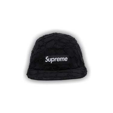 Buy Supreme Frayed Croc Denim Camp Cap 'Black' - SS25H5