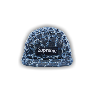 Buy Supreme Frayed Croc Denim Camp Cap 'Indigo' - SS25H5