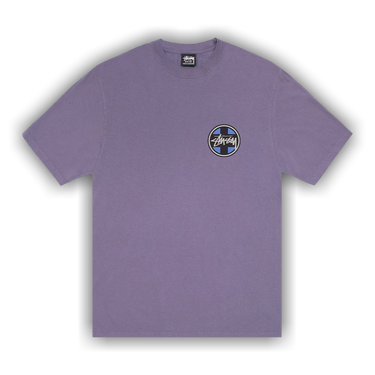 Buy Stussy Cross Dot Tee Pigment Dyed 'Grape' - 1905112 GRAP