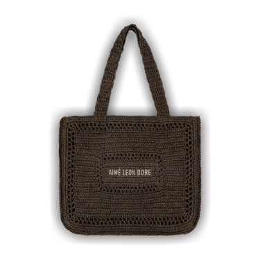 Buy Aimé Leon Dore Crochet Tote Bag 'Coffee Bean' - SS25AB018 COFF