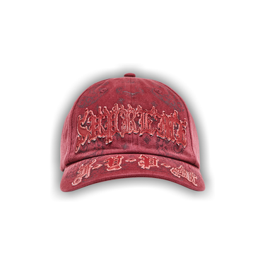 Buy Supreme Leather Appliqué 6-Panel 'Maroon' - SS25H118