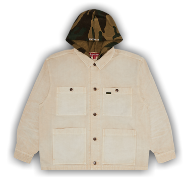 Buy Supreme Worn Hooded Chore Coat 'Natural' - SS25J83 NATURAL | GOAT
