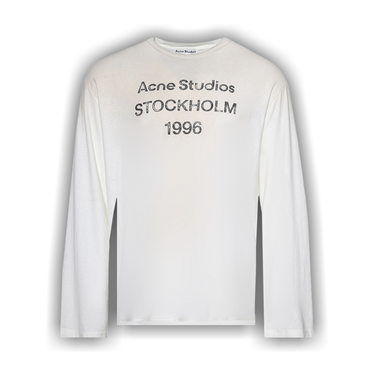 Buy Acne Studios Logo Long-Sleeve Tee 'Dusty White' - CL0197 GOAT