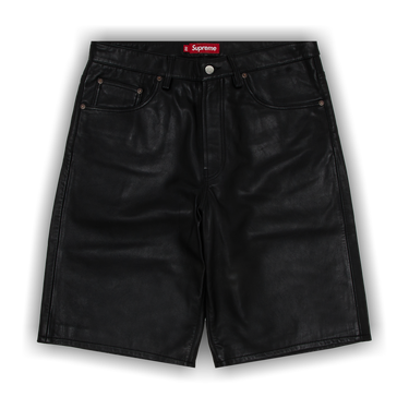 Buy Supreme Baggy Leather Short 'Black' - SS25SH26 BLACK | GOAT